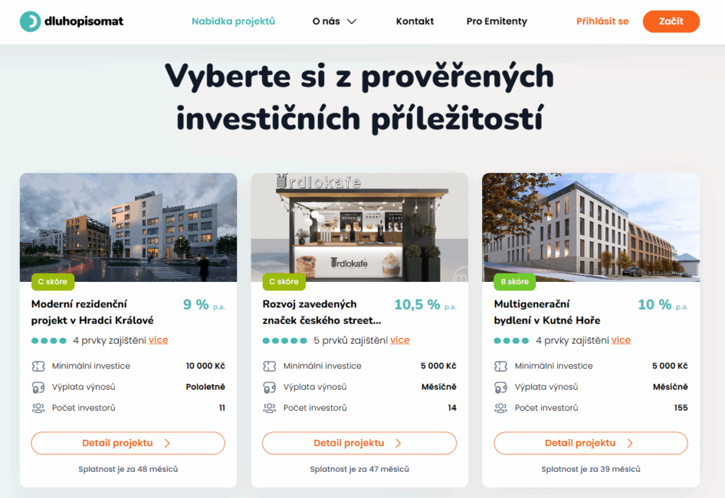 Dluhopisomat.cz se specializuje na korporátní dluhopisy českých firem.