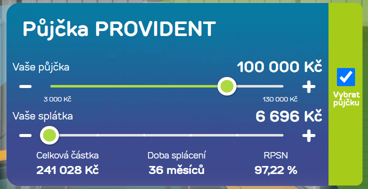 Provident nabízí půjčku na ruku v hotovosti až do výše 130 000 Kč, ovšem s vysokým RPSN.